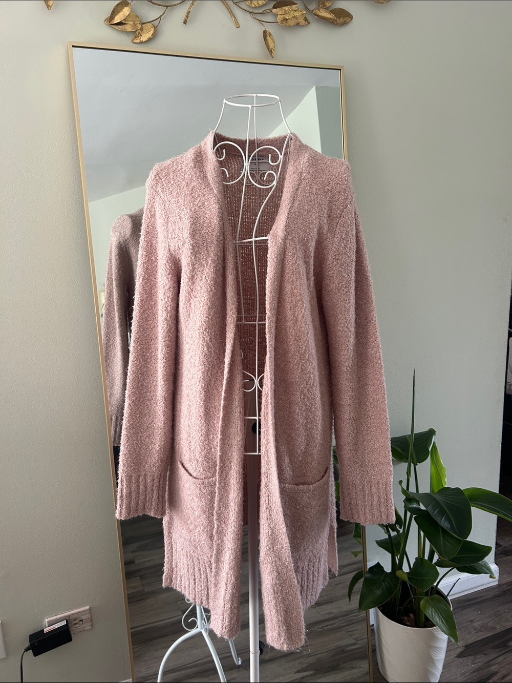 Old Navy Blush Pink Open-Front Cozy Cardigan